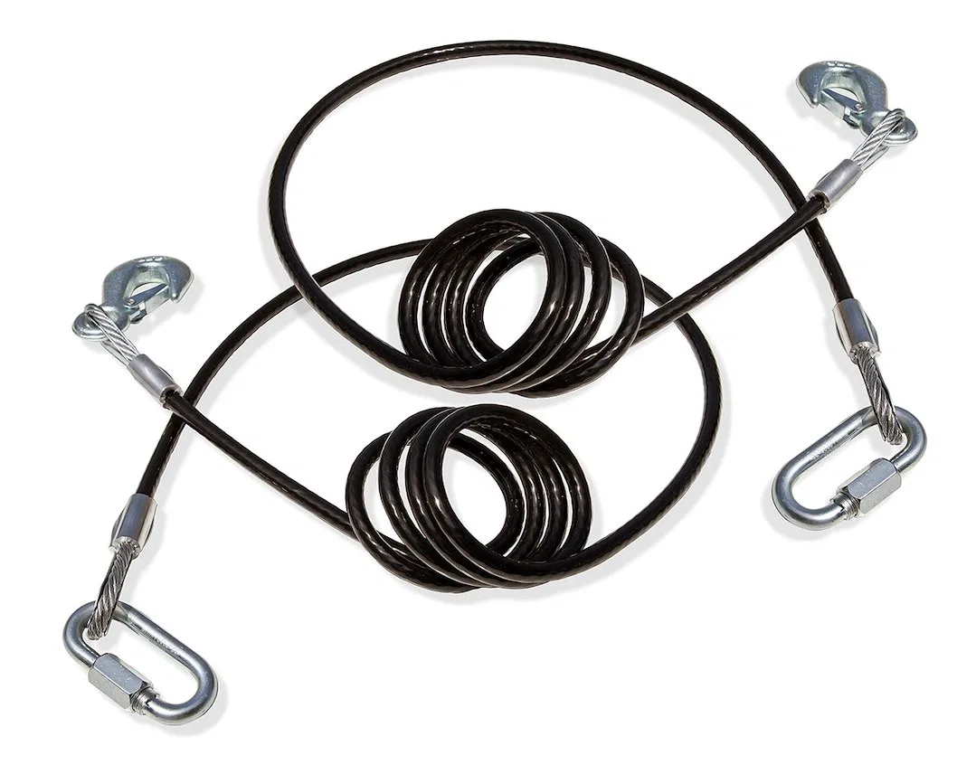 674 – ROADMASTER Trailer Safety Cable, 8000 Pound Rated 80 Inch Length Galvanized Steel Vinyl Coated Coiled-To-Straig...